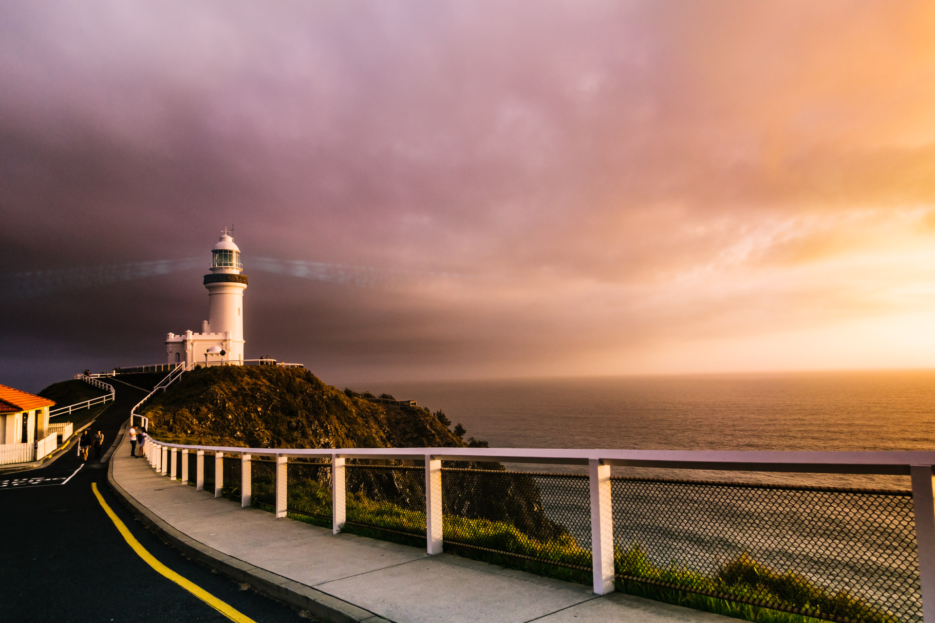 A Sunrise in the morning at the Lighttower of Bayron Bay,Australia.